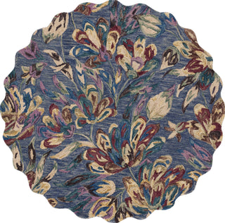 Safavieh Blossom BLM462U Blue / Violet Area Rug Round