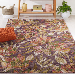 Safavieh Blossom BLM462V Purple / Sage Area Rug Room Scene