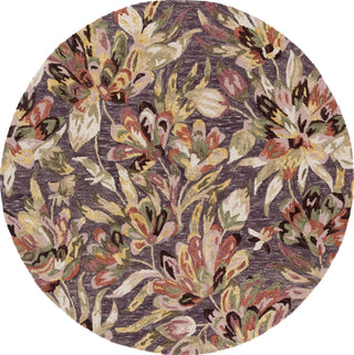 Safavieh Blossom BLM462V Purple / Sage Area Rug Round