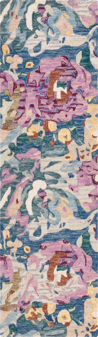 Safavieh Blossom BLM463L Light Blue / Plum Area Rug Runner