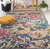 Safavieh Blossom BLM463L Light Blue / Plum Area Rug Room Scene