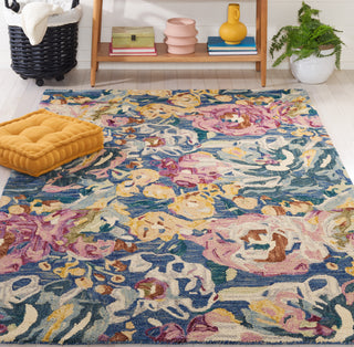 Safavieh Blossom BLM463L Light Blue / Plum Area Rug Room Scene