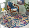 Safavieh Blossom BLM463L Light Blue / Plum Area Rug Room Scene Feature