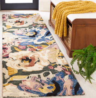 Safavieh Blossom BLM463Y Green / Ivory Area Rug Room Scene