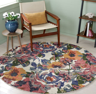 Safavieh Blossom BLM464A Ivory / Blue Area Rug Room Scene
