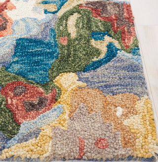 Safavieh Blossom BLM464L Light Blue / Rust Area Rug Detail