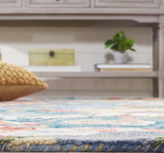 Safavieh Blossom BLM464L Light Blue / Rust Area Rug Detail