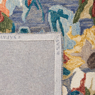 Safavieh Blossom BLM464L Light Blue / Rust Area Rug Backing