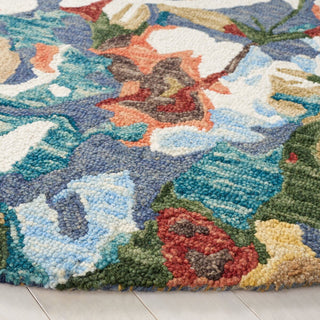 Safavieh Blossom BLM464L Light Blue / Rust Area Rug Detail