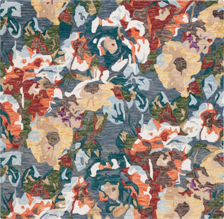 Safavieh Blossom BLM464L Light Blue / Rust Area Rug Square