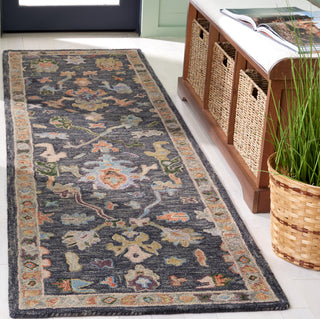 Safavieh Blossom BLM465H Dark Grey / Sage Area Rug Room Scene