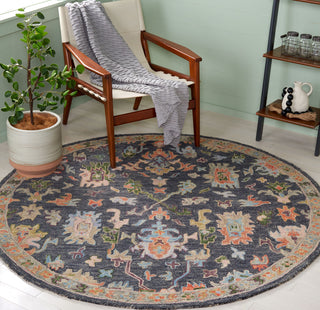 Safavieh Blossom BLM465H Dark Grey / Sage Area Rug Room Scene