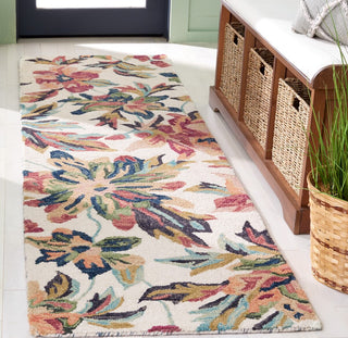 Safavieh Blossom BLM467A Ivory / Plum Area Rug Room Scene Feature