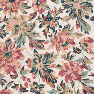 Safavieh Blossom BLM467A Ivory / Plum Area Rug Square