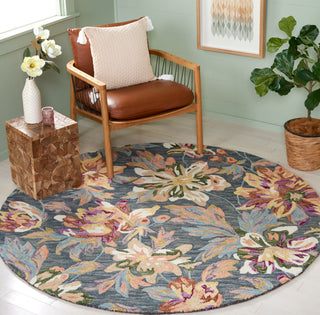 Safavieh Blossom BLM467F Grey / Violet Area Rug Room Scene