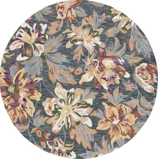 Safavieh Blossom BLM467F Grey / Violet Area Rug Round
