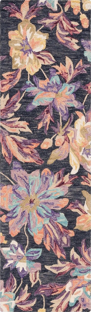 Safavieh Blossom BLM467H Charcoal / Plum Area Rug Runner