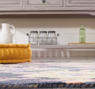 Safavieh Blossom BLM467H Charcoal / Plum Area Rug Detail