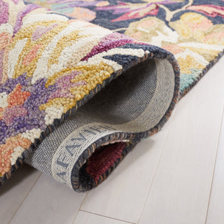Safavieh Blossom BLM467H Charcoal / Plum Area Rug Detail