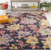 Safavieh Blossom BLM467H Charcoal / Plum Area Rug Room Scene