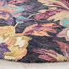 Safavieh Blossom BLM467H Charcoal / Plum Area Rug Detail