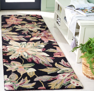 Safavieh Blossom BLM467Z Black / Plum Area Rug Room Scene