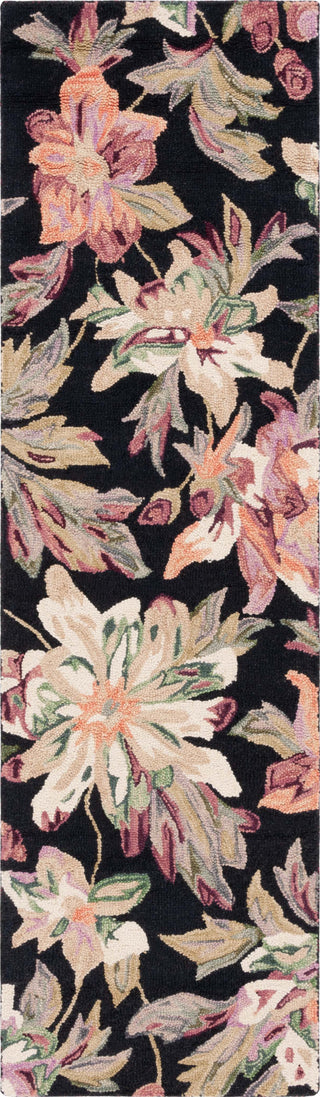 Safavieh Blossom BLM467Z Black / Plum Area Rug Runner