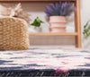 Safavieh Blossom BLM467Z Black / Plum Area Rug Detail