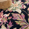 Safavieh Blossom BLM467Z Black / Plum Area Rug Detail