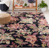 Safavieh Blossom BLM467Z Black / Plum Area Rug Room Scene