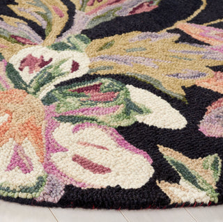 Safavieh Blossom BLM467Z Black / Plum Area Rug Detail