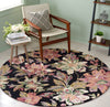 Safavieh Blossom BLM467Z Black / Plum Area Rug Room Scene