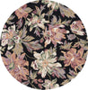 Safavieh Blossom BLM467Z Black / Plum Area Rug Round