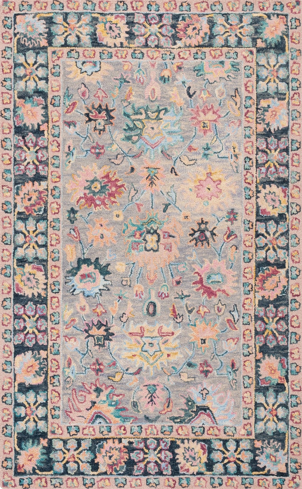 Safavieh Blossom BLM468F Grey / Pink Area Rug main image