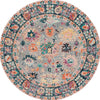 Safavieh Blossom BLM468F Grey / Pink Area Rug Round