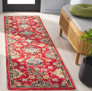 Safavieh Blossom BLM470Q Red / Ivory Area Rug Room Scene Feature