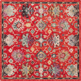 Safavieh Blossom BLM470Q Red / Ivory Area Rug Square