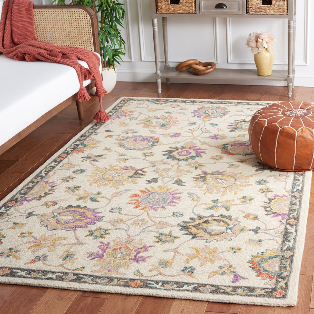 Safavieh Blossom BLM471B Beige / Lavander Area Rug Room Scene Feature