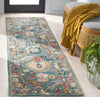 Safavieh Blossom BLM472M Blue / Rust Area Rug Room Scene Feature