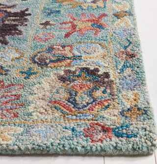 Safavieh Blossom BLM472M Blue / Rust Area Rug Detail