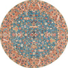 Safavieh Blossom BLM474M Blue / Rust Area Rug Round