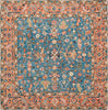 Safavieh Blossom BLM474M Blue / Rust Area Rug Square