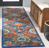 Safavieh Blossom BLM565H Charcoal / Orange Area Rug Room Scene Feature