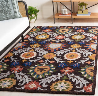 Safavieh Blossom BLM565T Brown / Orange Area Rug Room Scene Feature