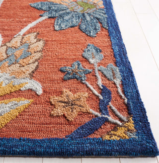 Safavieh Blossom BLM567P Orange / Blue Area Rug Detail