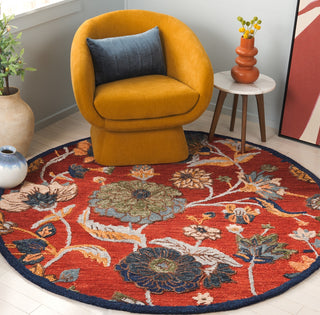 Safavieh Blossom BLM567P Orange / Blue Area Rug Room Scene Feature