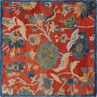 Safavieh Blossom BLM567P Orange / Blue Area Rug Square