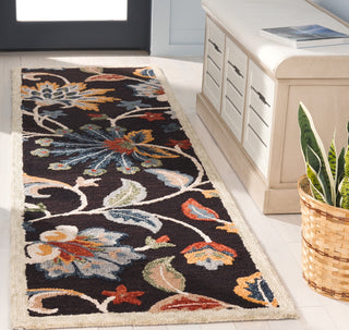 Safavieh Blossom BLM568T Brown / Yellow Area Rug Room Scene Feature