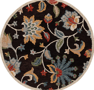 Safavieh Blossom BLM568T Brown / Yellow Area Rug Round