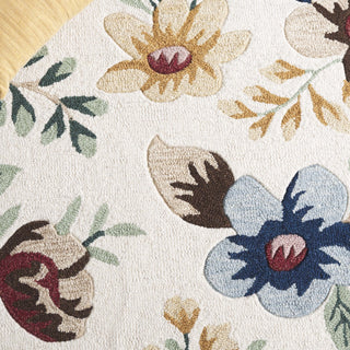 Safavieh Blossom BLM571A Ivory / Blue Area Rug Detail